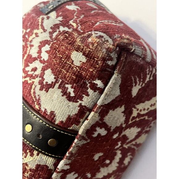 MZ Wallace Ivy Jacquard Tribecca MD Tapestry Carpet Fabric Leather Doctor RARE - Picture 7 of 16